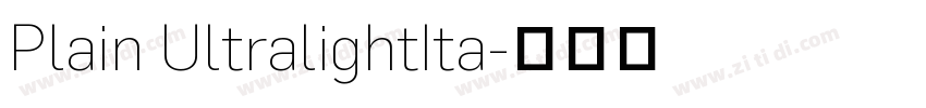 Plain UltralightIta字体转换